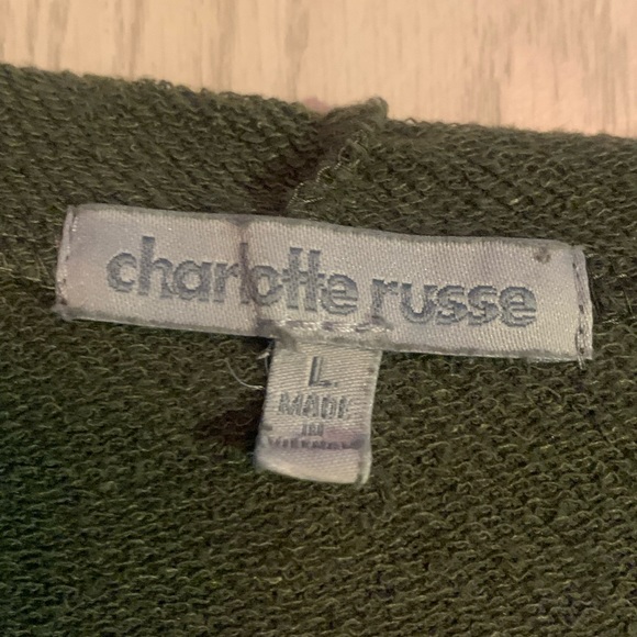 Charlotte Russe Army Green hoodie - Picture 3 of 3
